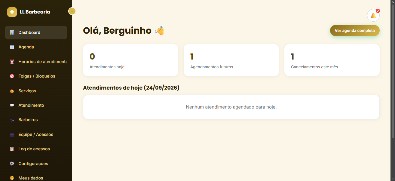 Sistema de Agendamento para Barbearias em PHP