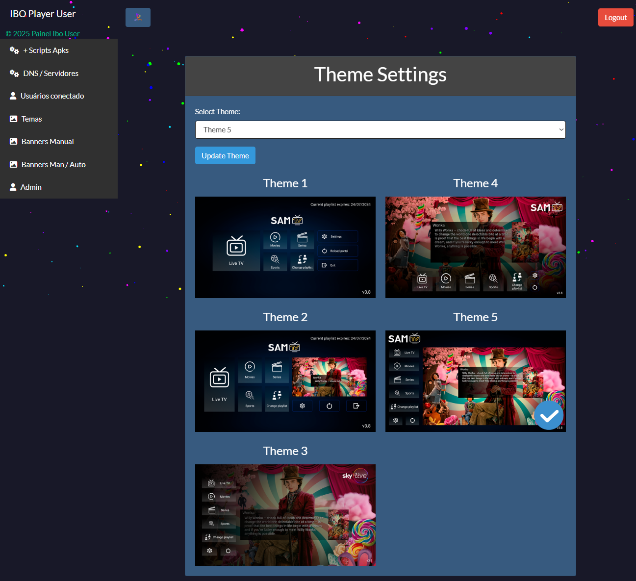 IBO Player Pro 3.8 - 5 Temas + Painel Admin Exclusivo