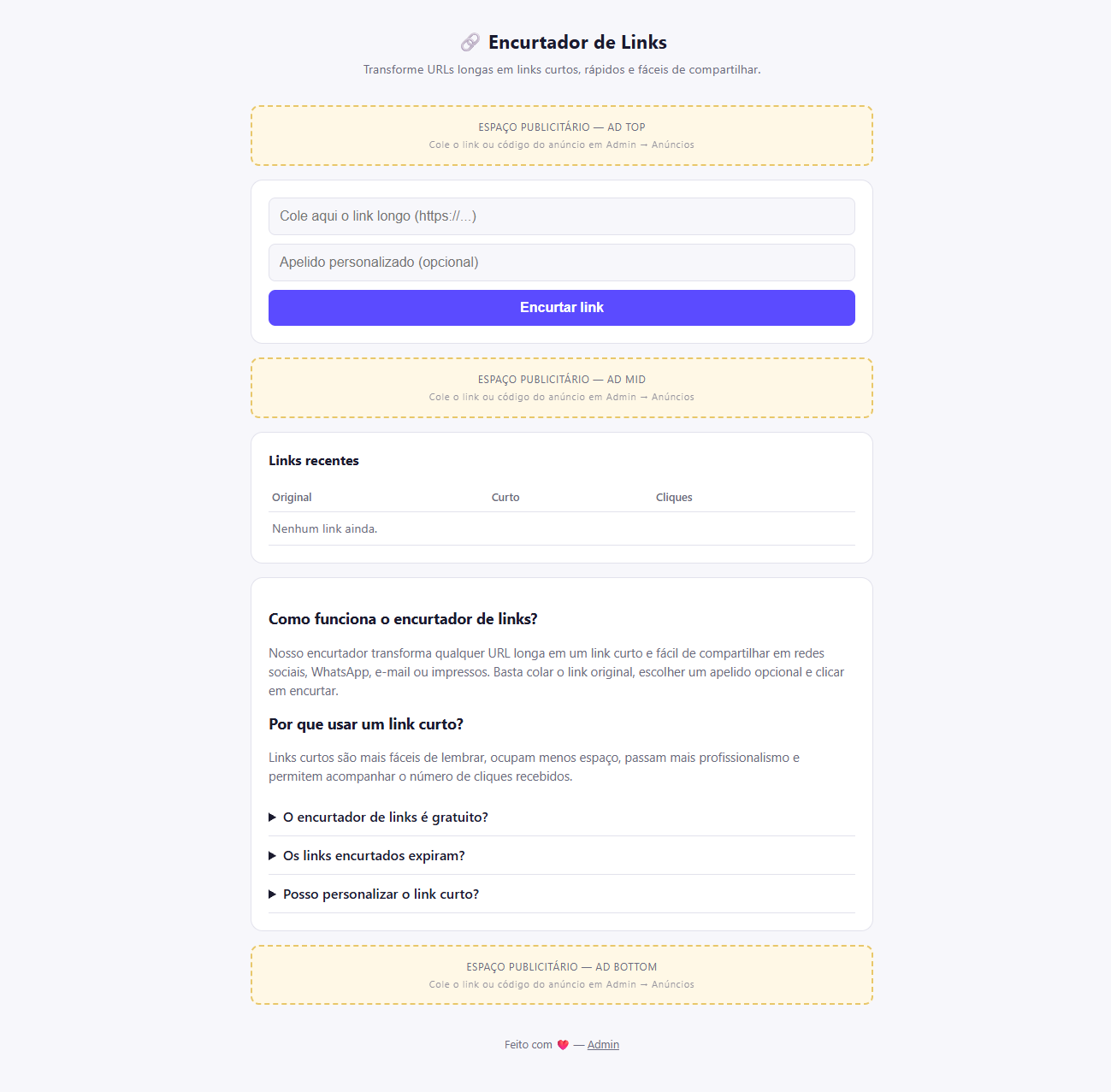Script Encurtador de Links em PHP – Completo